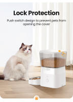 ROJECO Alimentador Automático Para Gatos 2L Inteligente Con Control Remoto Dispensador De Alimentos Secos Para Perros Kibble WIFI - details 12