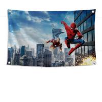 Bandera De Spiderman De Marvel 1pc MINISO Poliéster Para Exterior Decoración De Habitación Estilo Aesthetic Con Cuatro Agujeros - details 7