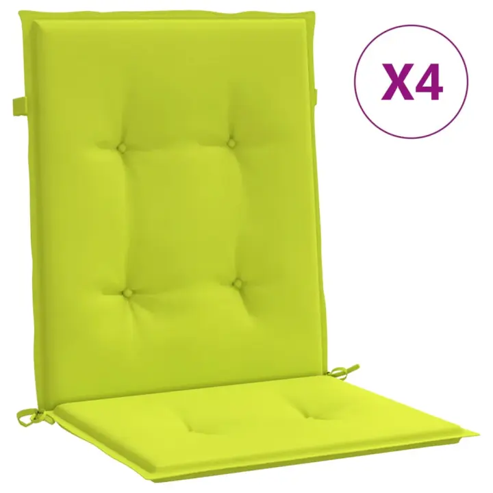 Zapatilla Silla Jardín respaldo Bajo 4 UDS Oxford lona verde Claro - 1