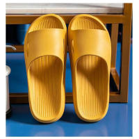 Pantuflas De Casa Suaves Para Parejas Verano Antideslizantes Para Baño Hombres Mujeres Sandalias Planas Color Sólido Hotel - details 5