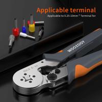 Kit De Herramientas Eléctricas WOZOBUY HSC8 6-4A/6-6A Acrimpadores Con Tijeras Y Retirador De Tubo Pliegos De Acero Al Carbono Aislados - details 4