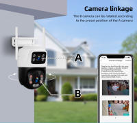 Cámara De Seguridad FUERS 6MP WiFi Exterior Con Lente Dual Monitoreo CCTV IP Onvif iCSEE Pantalla Doble Negro Resistente Al Agua IP66 - details 6