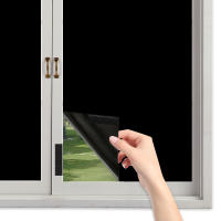Cortinas De Blackout Completo Mejoradas Con Cinta Mágica Bloqueo De Calor Y UV Desmontable Película De Ventana DIY Cubierta De Ventana Sombreada Cortinas Modernas - details 6