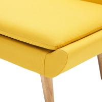 vidaXL Butaca tapizada de tela amarilla Sillon Dormitorio Sillon Comodos Silla Relax Sillón Sofá - details 5