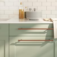vidaXL Tiradores para armarios 20 uds acero inoxidable 320 mm en color Bronce/Plateado/Negro | almacenamiento funcional diseño moderno para baño dormitorio sala - details 0