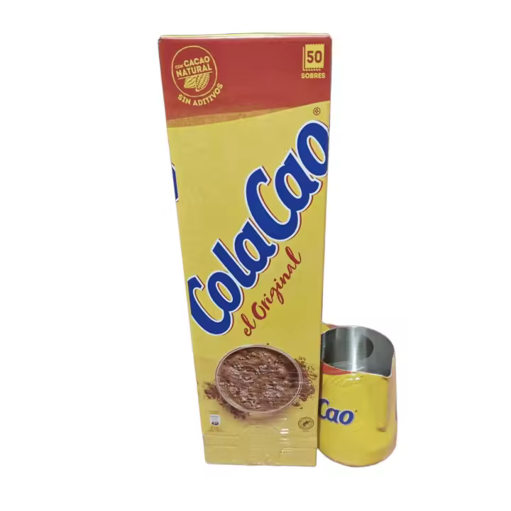 ColaCao Original – Pack de 50 Sobres Monodosis de 18 g + Jarra Metálica de Regalo 🎁 | Desayunos y Meriendas con el Sabor de Siempre ☕🍫 - 1