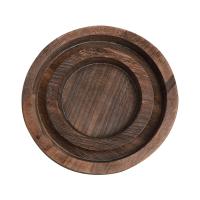 Tazón De Madera Redondo Para Mesa De Café Soporte Para Velas Decoración Del Hogar Tenedor De Servicio Pequeño Multipropósito Estilo Rustico - details 3