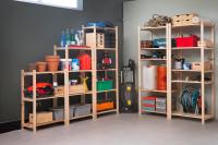 Estantería Natura 5 Baldas Alistonadas, Madera Pino Estanteria Madera  Mueble Estanteria 3/4/5 Alturas - Diseñada en una práctica estructura de tres alturas para poder organizar el espacio cómodamente - details 1