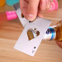 Abrepuertas De Acero Inoxidable Con Espadilla Cartas De Juego Y Botella Abrepuertas Para Cerveza Compacto Y Práctico - details 0
