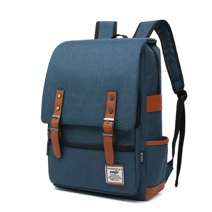 Mochila Vintage para ordenador portátil de 16 pulgadas para mujer, bolso de lona para hombre, mochila de viaje de ocio, bolso informal Retro, mochilas escolares para adolescentes - 1