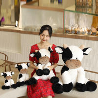 Muñeco De Peluche Kawaii De Vaca Sentada Realista Para Niños Juguetes De Animales De Peluche Navidad Regalo Cálido Y Suave Para Niñas Y Niños - details 4