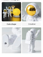 Ornamentos De Astronauta Para Luces De Luna Resina Figura De Estatua Para Decoración De Oficina Y Hogar Regalos Para Niños En Navidad - details 5
