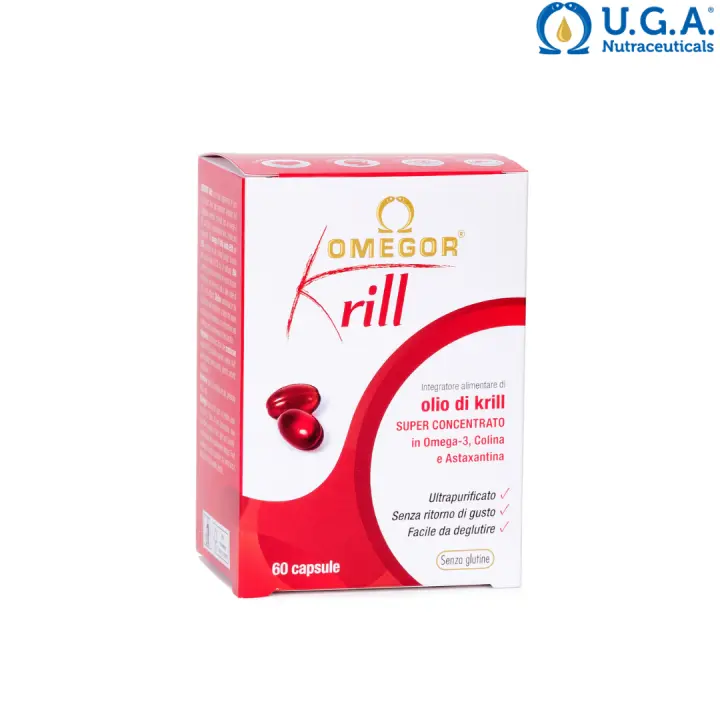 Omegor Krill-Aceite de Kril (60 Cápsulas)-Con Fosfolípidos, Colina, Omega-3 EPA, DHA y Astaxantina de Alta Bioparibilidad-Sin Sabor a Pescado-Pureza Certificada y Sostenibilidad con Certificación Amigos del Mar e IFOS - 1
