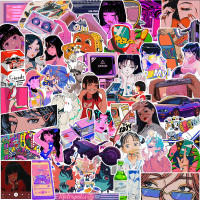 50pcs Pegatinas De Anime Para Niñas Impermeables Para Botella De Agua Portátil Patineta Decoración De Laptop Material Mixto - details 5