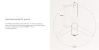 CREATE - Ventilador de Techo 90W Silencioso XL Ø163 cm - 3 velocidades - Sin WiFi - WIND SAIL - details 5