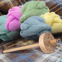 Eje De Madera Para Tejido Herramienta De Artesanía Para Principiantes Accesorios De Costura Hogard Yarn Spin Whorl Carved Hand - details 5
