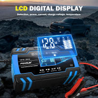 Cargador De Batería Automático FOXSUR 12V 24V Con Pantalla LCD Para Coche Motocicleta Camión Batería AGM Plomo-Acida Reparación De Pulso - details 1
