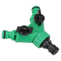 Conector De Jardín 2 En 1 Adaptador De Tubo De Agua Válvula De Tres Caminos En Forma De Y Con Interruptor Plástico Para Jardín - details 6
