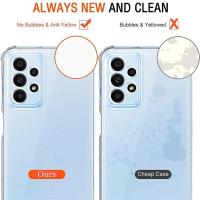 Funda De Lujo Transparente Y Antigolpes Para Samsung Galaxy S24 S23 S22 S21 S20 Ultra FE A14 A54 A53 A52 A52S A51 A73 A72 A71 Cubierta Media Lavable Antisuciedad Antirayones Antideslizante - details 1