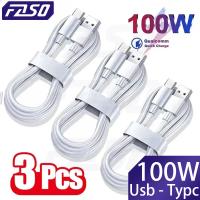Cable De Carga Rápida Tipo C FASO 1-3PCS 10A 100W Para Samsung Huawei Xiaomi Redmi Cable De Datos USB C Material PVC - details 0