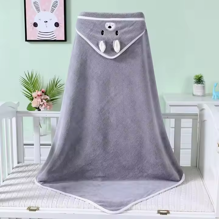 Porcheddu Toalla De Baño Para Bebé Suave Cálida Manta De Envolverse Para Niña Y Niño De Coral Poliester Abrazo Caliente Para Recién Nacidos Y Niños Pequeños With Gorro - 1
