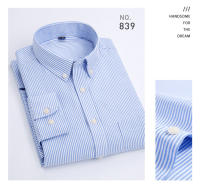 Camisa Casual Para Hombre De Algodón Oxford Con Rayas Y Bolsillo En Soltero Cuello Botón Manga Larga Ajustada Y Cómoda En Colores Variados - details 18