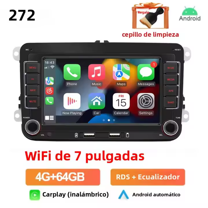 Radio De Coche Android 13 Para VW Volkswagen Golf 5 6 Touran Passat B6 Jetta MK5 MK6 Player Multimedia De Múltiples Funciones Con Soporte Para CarPlay Y Android Auto - 1