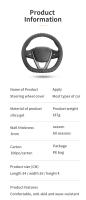 Cubierta De Volante De Silicona Adecuada Para Diámetro De 38cm Accesorios Interiores Para Coches Protector Y Decorativo Universal - details 8