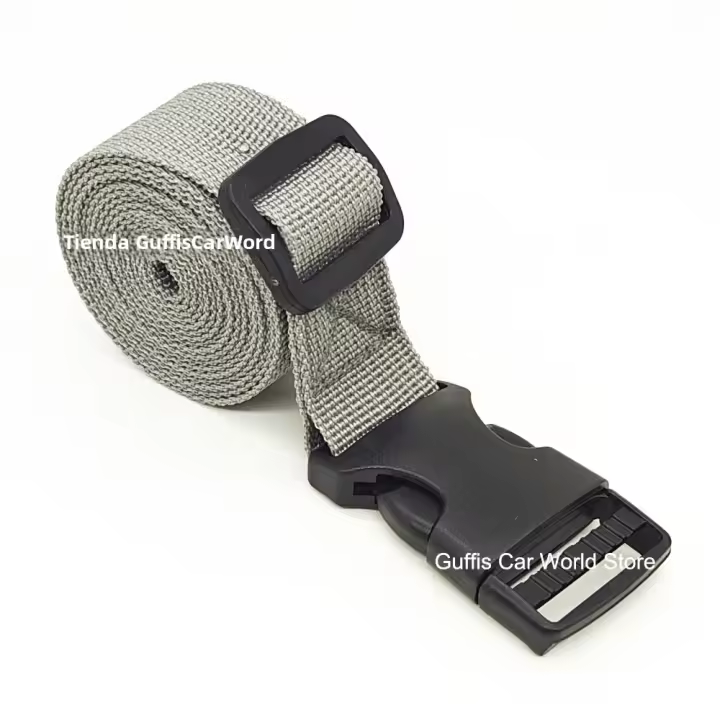 Cinta De Amarre De 1.5M Con Hebilla De Cierre Para Automóvil Motocicleta Bicicleta Y Equipaje Material PP Y Plástico Capacidad Máxima De 35kg - 1