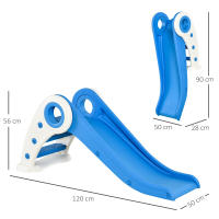 HOMCOM Tobogán Infantil para Niños de +3 Años Tobogán Ancho Plegable con Escaleras Rampa Larga para Jardín Parque Interiores 120x50x56 cm - details 2