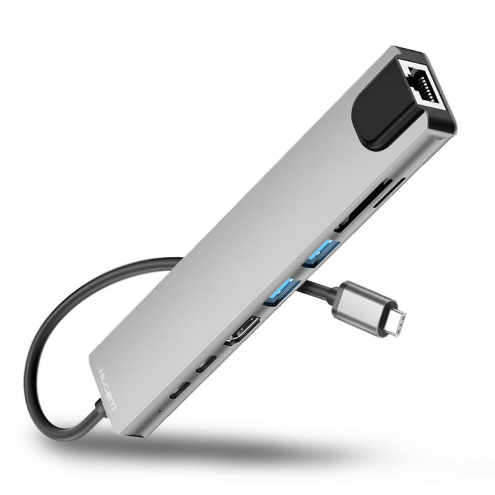 Tienda BIT HUB USB Type C multición Conexión HDMI 4K Ultra HD, USB 3,0 OTG, Ethernet RJ45 100Mbps, lector para tarjetas SD Memory, USB-C Carga y transferencia de Datos para ordenador portátil, smartphones, cámara, tableta