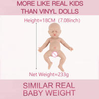 Muñeca De Bebé Reborn De Silicona 100% IVITA 7" Realista Para Niñas Juguete Educativo Anti-Stress Muñeca De Tamaño Miniatura Dormida - details 1