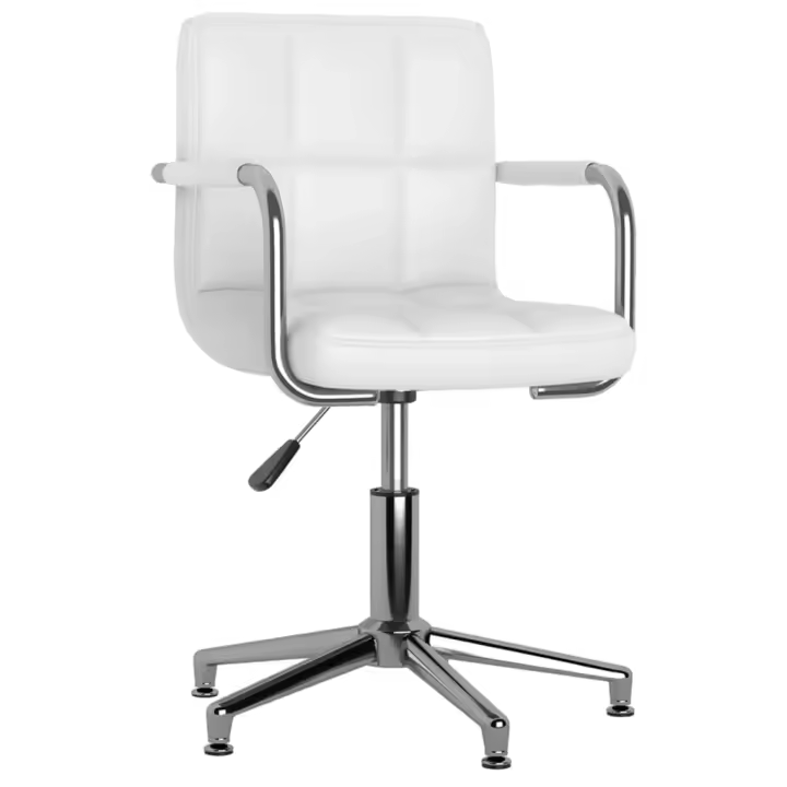 vidaXL Silla de comedor giratoria cuero sintético en color Negro/Blanco | cómodas modernas ergonómicas para comedor cocina salón hogar - 1