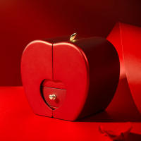 Collar Colgante Rojo De Lujo Con Zirconia Para Mujer Joyería De Moda Romántica Para Novia Caja De Regalo De Apple Regalo De Navidad 2023 - details 12