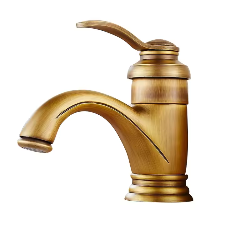 Antiguo retro, Grifo de lavabo, Grifo de baño de latón - 1