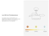 CREATE - Ventilador de techo 40W silencioso Ø55cm aspas retráctiles con luz LED - WIND CLEAR LAMP - details 3