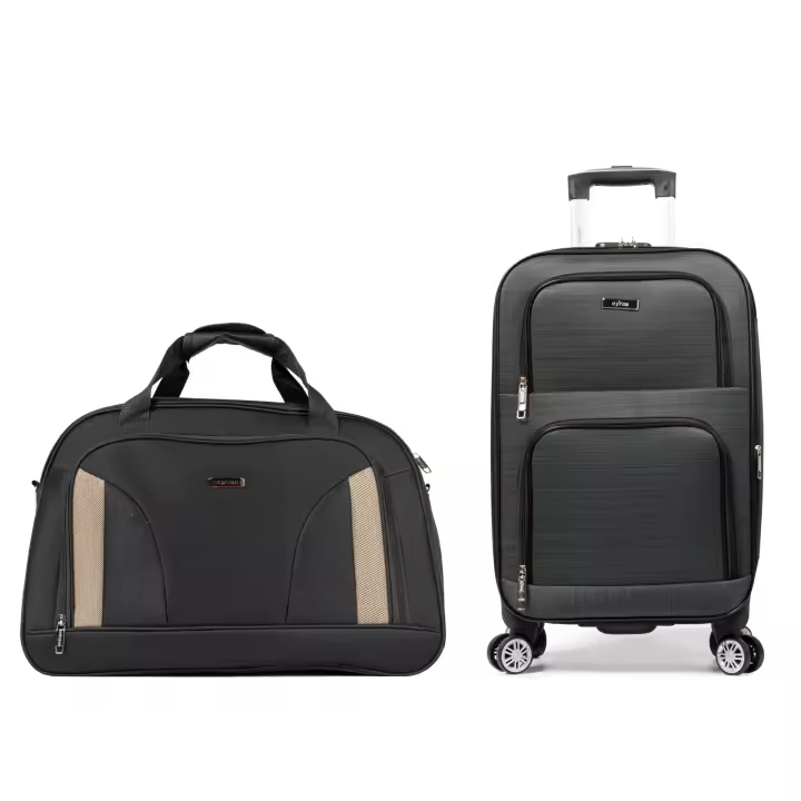 S7 STAR LG57324-LG57327 Maletas Blandas Juego 2 Piezas, Set Maletas Tela 20in con 4 Ruedas Giratorias 360°, Maletas Cabinas de Viaje 2pcs 40L+20in, Bolsa Pack Equipaje de Mano Expandible de Tela Resistente - 1