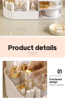 Organizador De Maquillaje Multifuncional De Gran Capacidad Para Mesa De Vestir Caja De Almacenamiento De Cosméticos Con Cajón Transparente Para Productos De Cuidado De La Piel - details 3