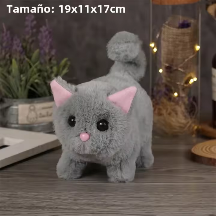 Juguete Eléctrico De Peluche Gato American Shorthair Simulación Interactiva Con Cola Que Se Mueve Y Sonido Juguetes Para Niños - 1