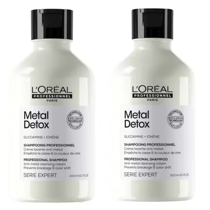 Pack x2 L’Oréal Professionnel Metal Detox Champú 300ml – Limpieza Anti-Rotura Sin Sulfatos para Todo Tipo de Cabello - 1