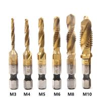 Brocas De HSS Con Rosca De Titanio Mplorado Herramientas Manuales Para Taps Métricos M3 M4 M5 M6 M8 M10 Conjunto De Brocas Compuestas - details 9