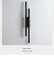 Lámpara De Pared LED Para Interior Estilo Minimalista Moderno Acero Y Acrílico Para Dormitorio Sala De Estar Pasillo Y Escalera Luz Scandinava - details 0