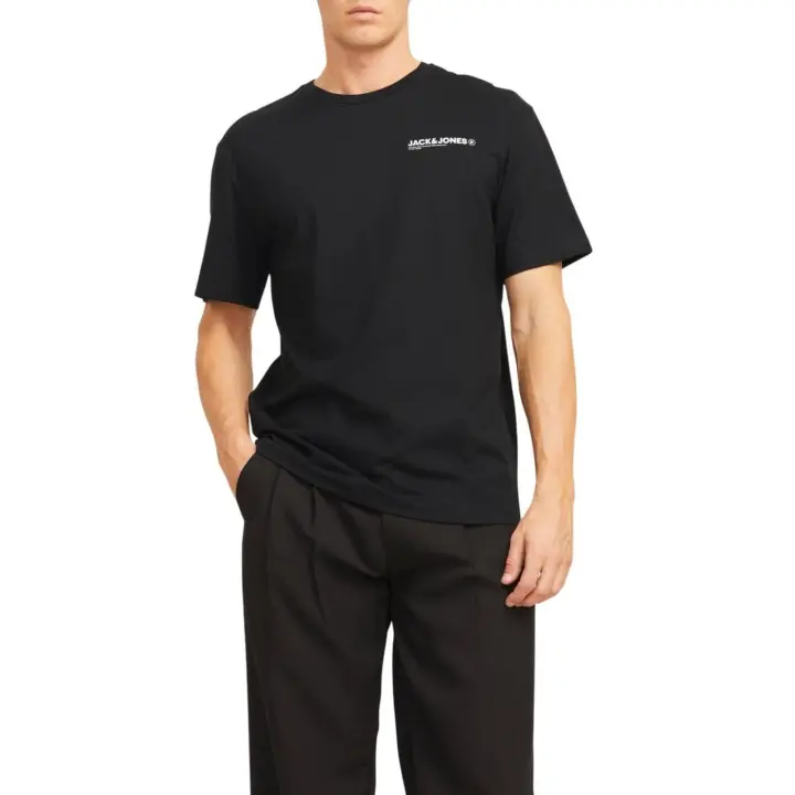 JJHAWAII TEE SS CREW NECK Black - 1