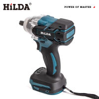 Llave De Impacto Eléctrica HILDA 18V Recargable Sin Batería Potencia Alta Para Reparación De Coches Herramienta De Bricolaje - details 2
