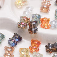 20 Pcs Colgantes De Oso Cartoon 12x15MM Bolas De Vidrio Para Creación De Joyas DIY Pendientes Y Pulseras Accesorios De Moda - details 2