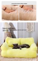 Sofá Cama marron para GATOS-Muebles de temporada para mascotas con cojines de Felpa y Funda extraible para Gatos y Perros, decoración para el hogar, muebles modernos para mascotas, muebles duraderos para mascotas - details 3