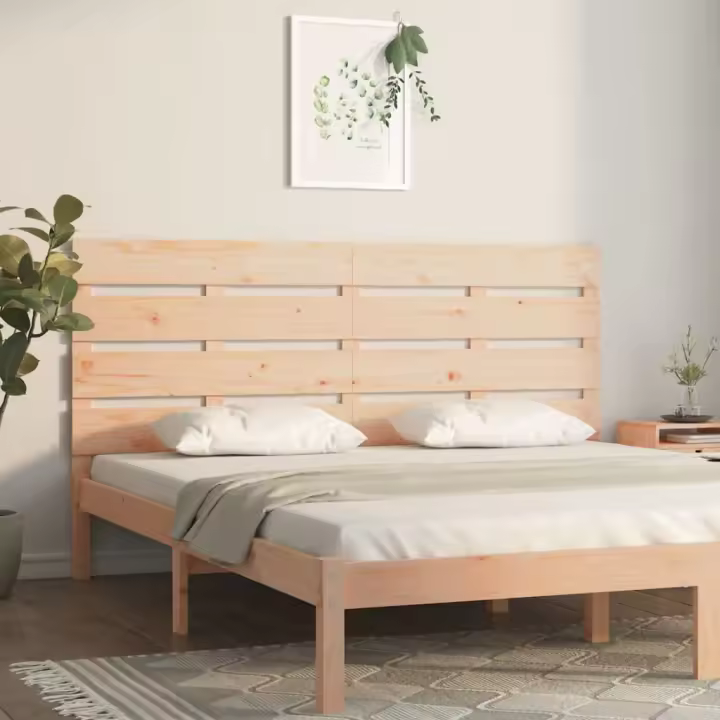 vidaXL Cabecero madera maciza de pino 120x3x80 cm - 1