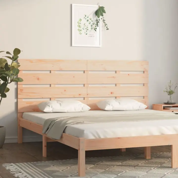 vidaXL Cabecero madera maciza de pino 120x3x80 cm - 1