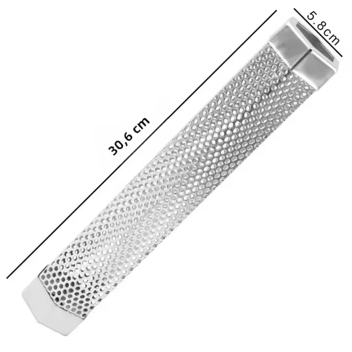 Tubo De Fumador De Acero Inoxidable Perforado Para BBQ Y Cine Smoked Espice Herramienta De Cocina Resistentes Al Calor Fácil De Limpiar - 1