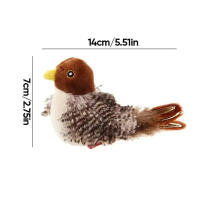 Juguete Interactivo Para Gatos Con Plumas Y Sonidos Juguetes Para Gatos Interiores Mecánicos De Nylon Movimientos Flapping - details 1